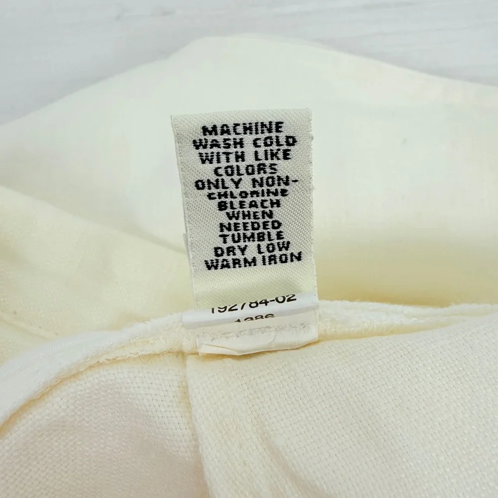 Banana Republic Linen Pants Size 8 Ivory Drawstring Cropped Tie Ankle‎ Beach